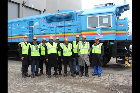 Minister for Transport, Civil Aviation & Shipping Rodolphe Adada visited Electro-Motive Diesel’s plant at Muncie at the end of January.